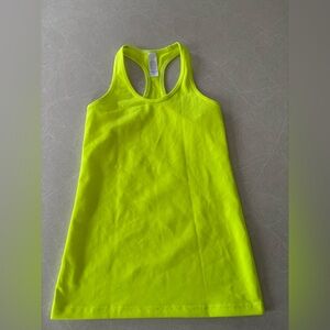 Ivivva Neon Yellow Racerback Tank Top Girls Size 10 Luxury Athletic Workout